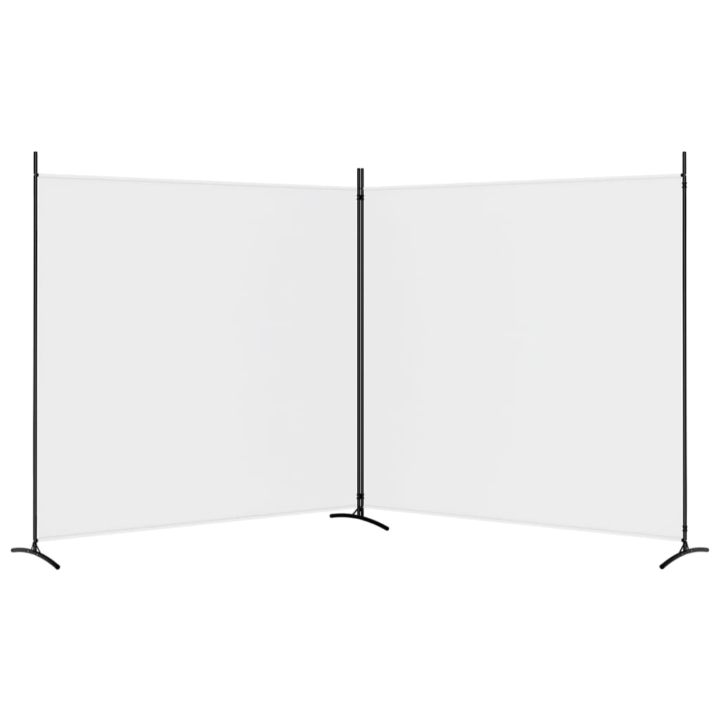 vidaXL 2-Panel Room Divider White 137"x70.9" Fabric