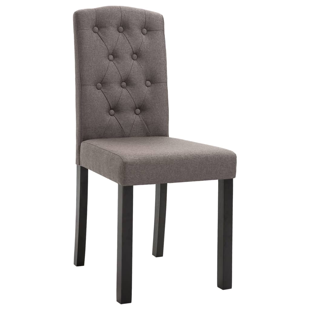 vidaXL Dining Chairs 4 pcs Taupe Fabric