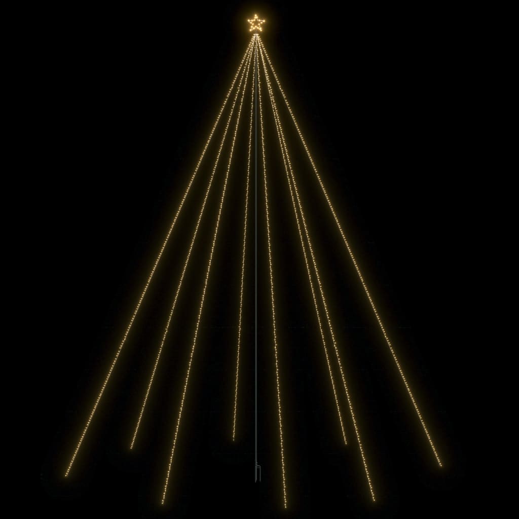 vidaXL LED Christmas Waterfall Tree Lights Indoor Outdoor 1300 LEDs 26 ft