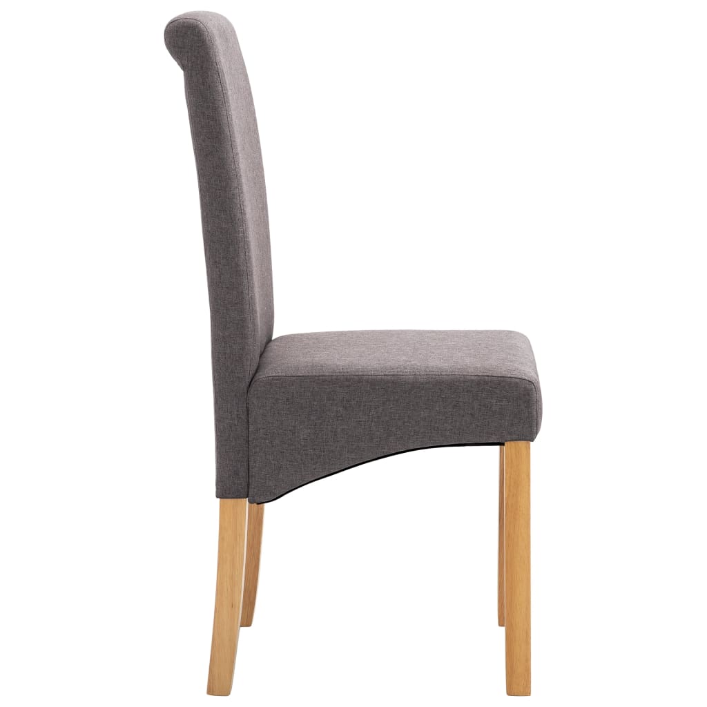 vidaXL Dining Chairs 2 pcs Taupe Fabric