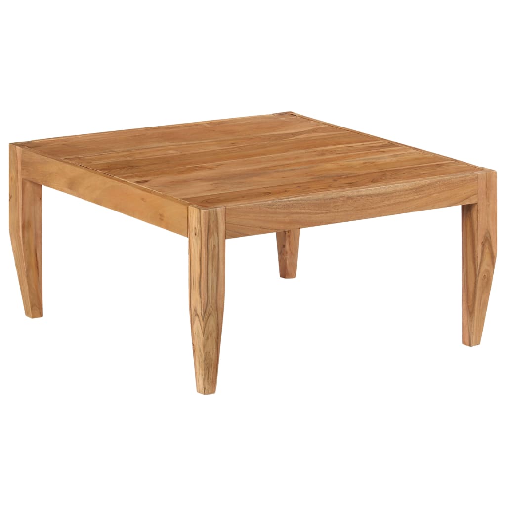 vidaXL Coffee Table Solid Acacia Wood 31.5"x31.5"x16" Brown