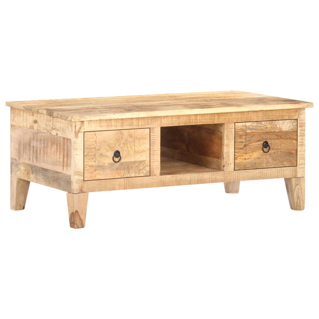 vidaXL Coffee Table 39.4"x21.7"x15.7" Rough Mango Wood