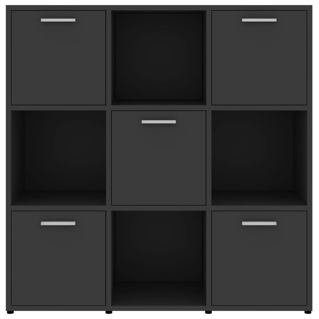 vidaXL Book Cabinet Gray 35.4"x11.8"x35.4" Chipboard