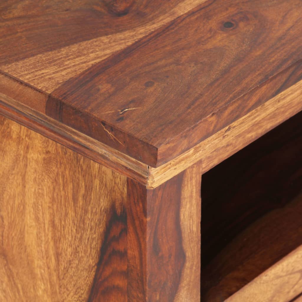 vidaXL TV Cabinet 35.4"x11.8"x23.6" Solid Sheesham Wood