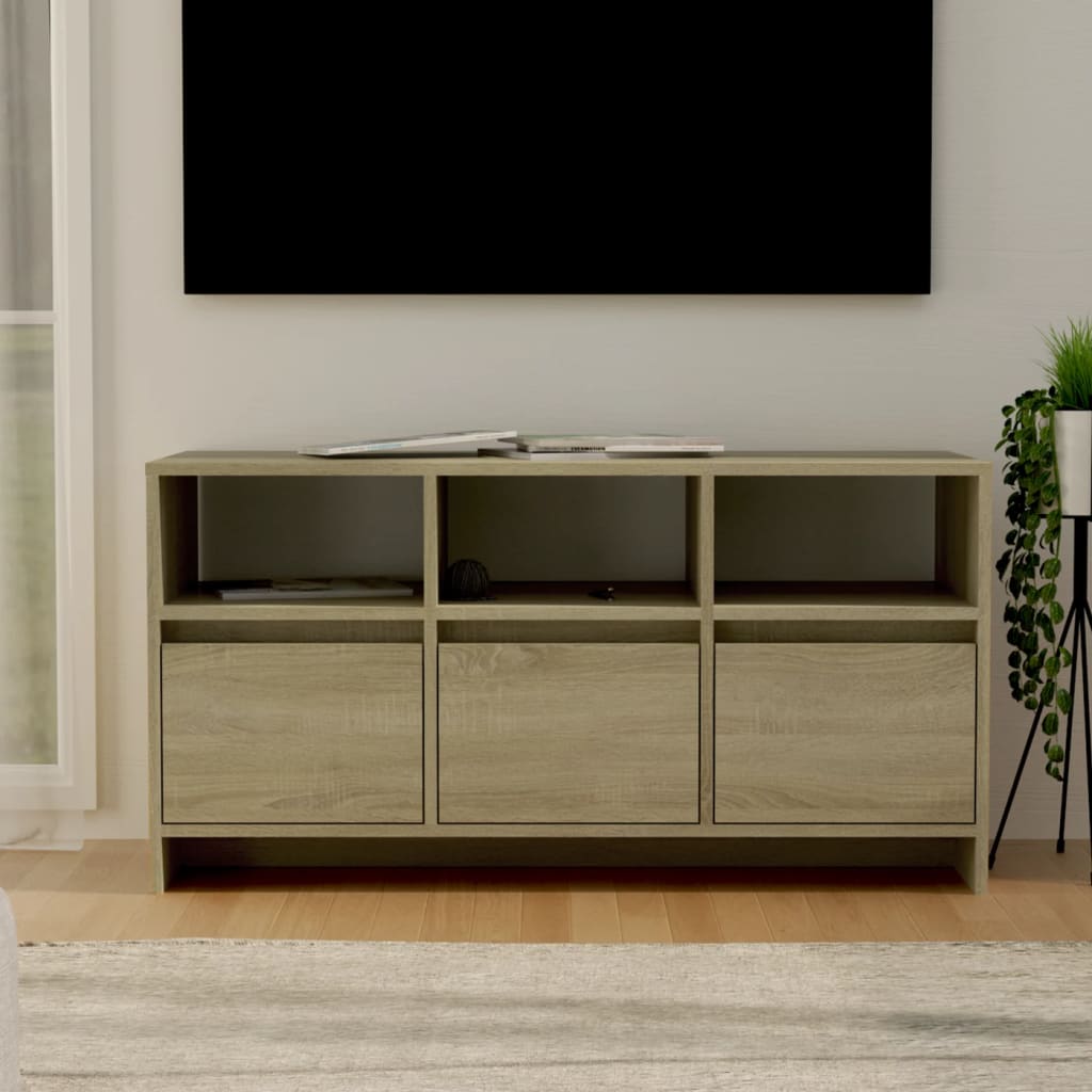 vidaXL TV Stand Sonoma Oak 40.2"x14.8"x20.7" Engineered Wood