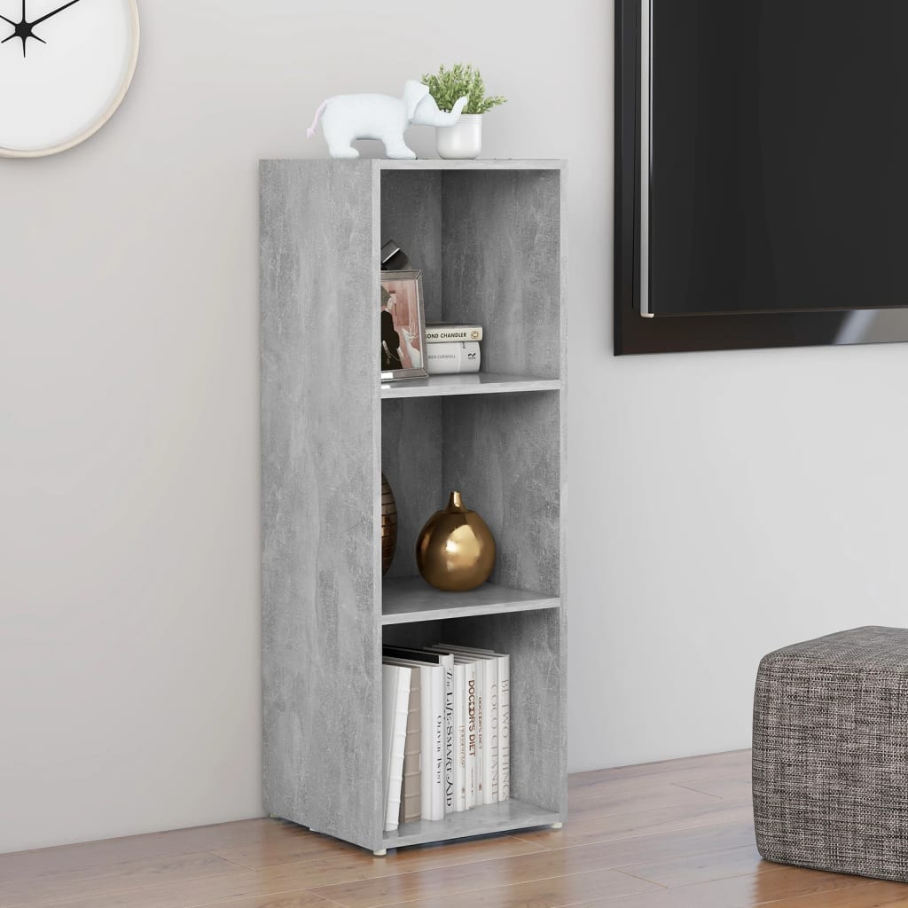 vidaXL TV Stand Concrete Gray 42.1"x13.8"x14.6" Engineered Wood