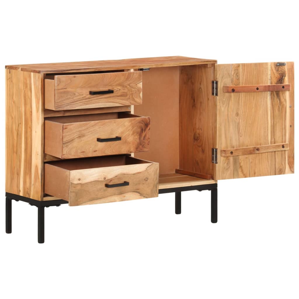 vidaXL Sideboard 34.6"x11.8"x28.7" Solid Acacia Wood