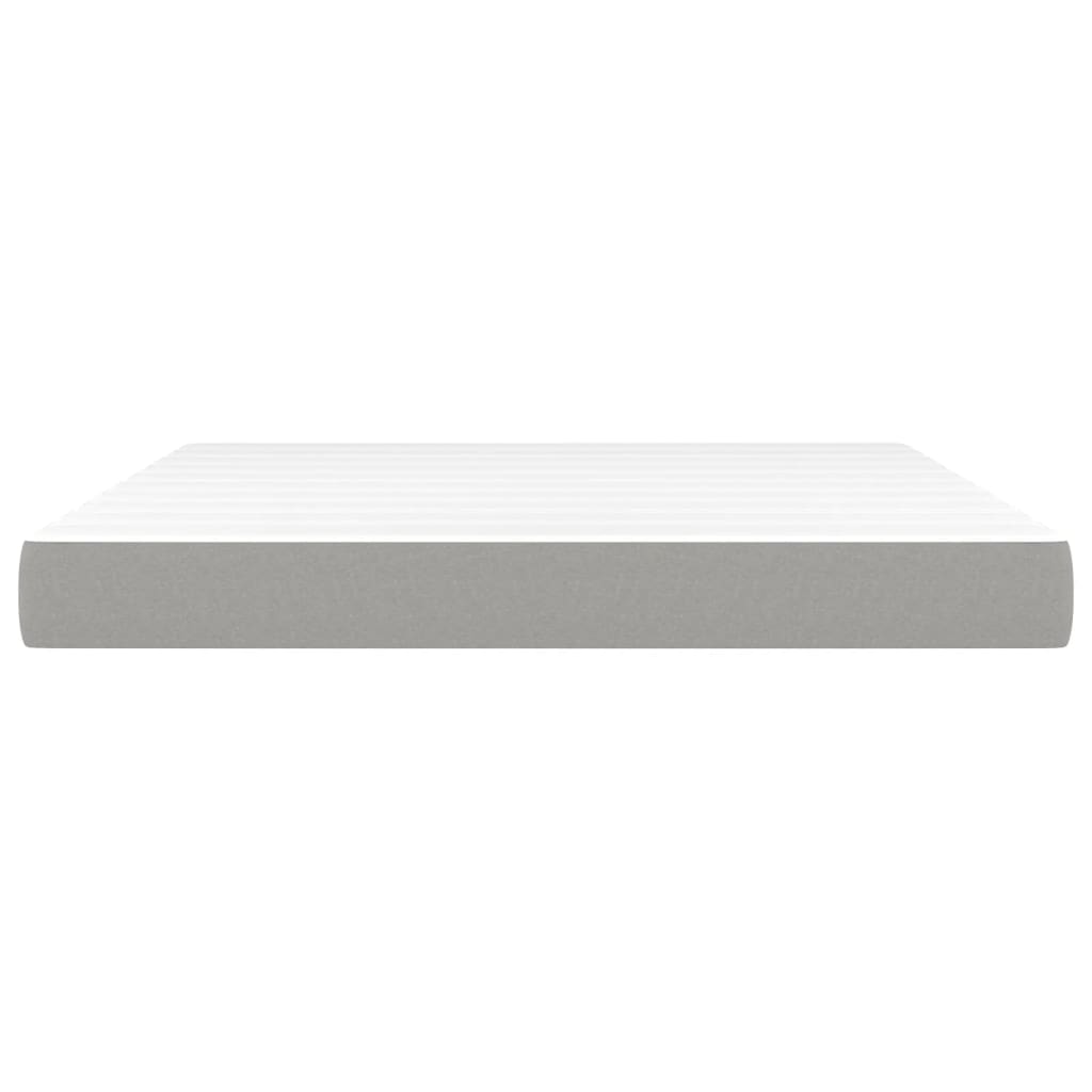 vidaXL Pocket Spring Bed Mattress Light Gray 72"x83.9"x7.9" California King Fabric