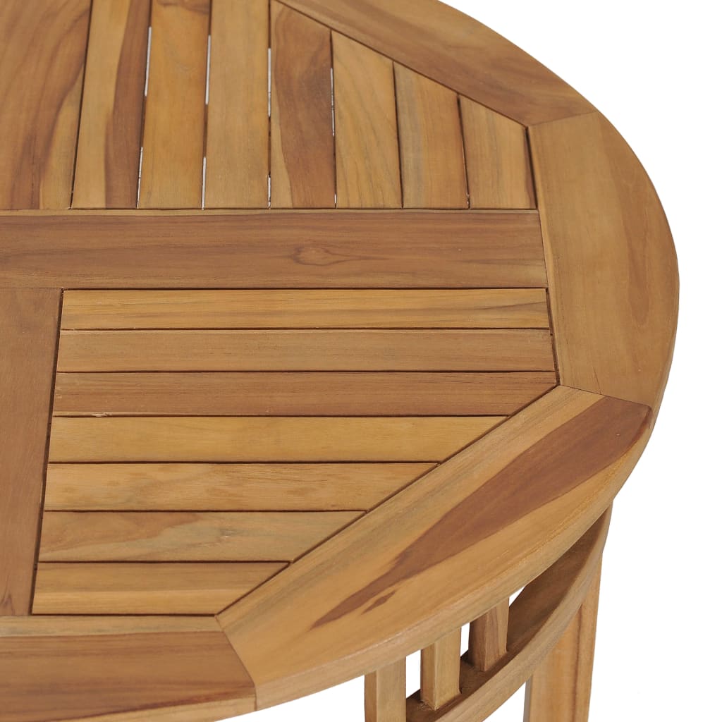 vidaXL 3 Piece Patio Dining Set with Cushions Solid Teak Wood