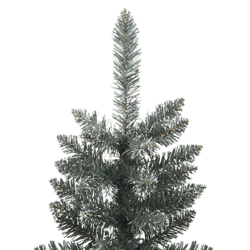 vidaXL Artificial Slim Christmas Tree with Stand Green 5 ft PVC