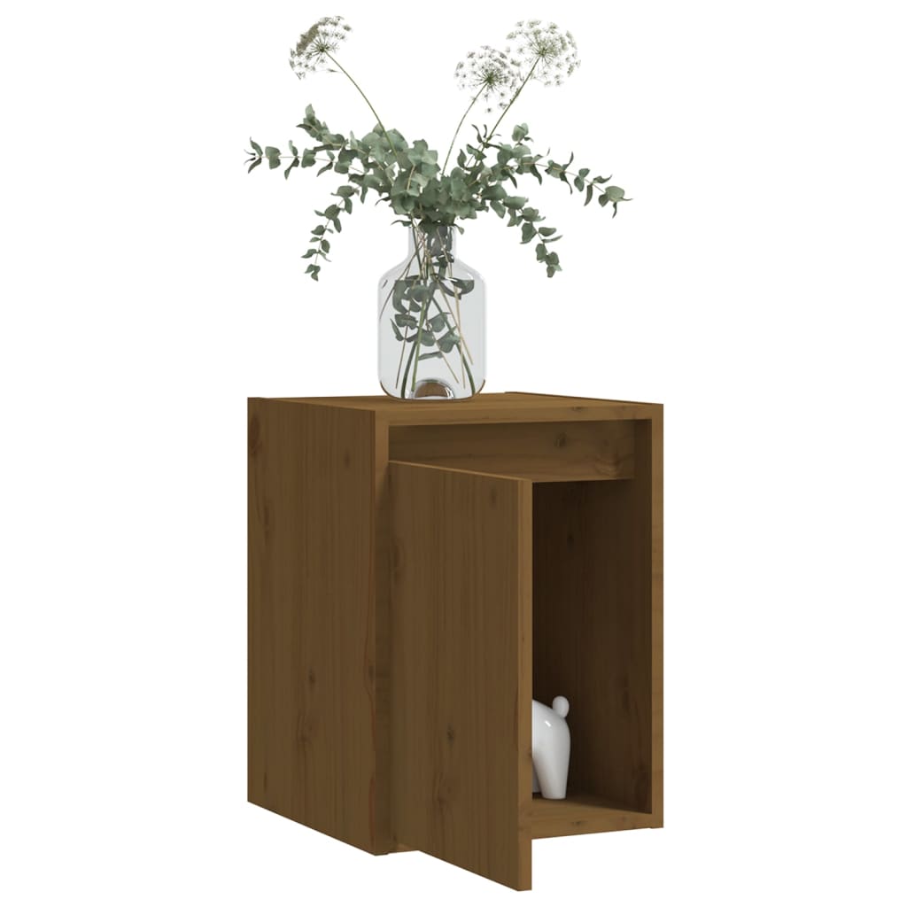 vidaXL Wall Cabinet Honey Brown 11.8"x11.8"x15.7" Solid Wood Pine