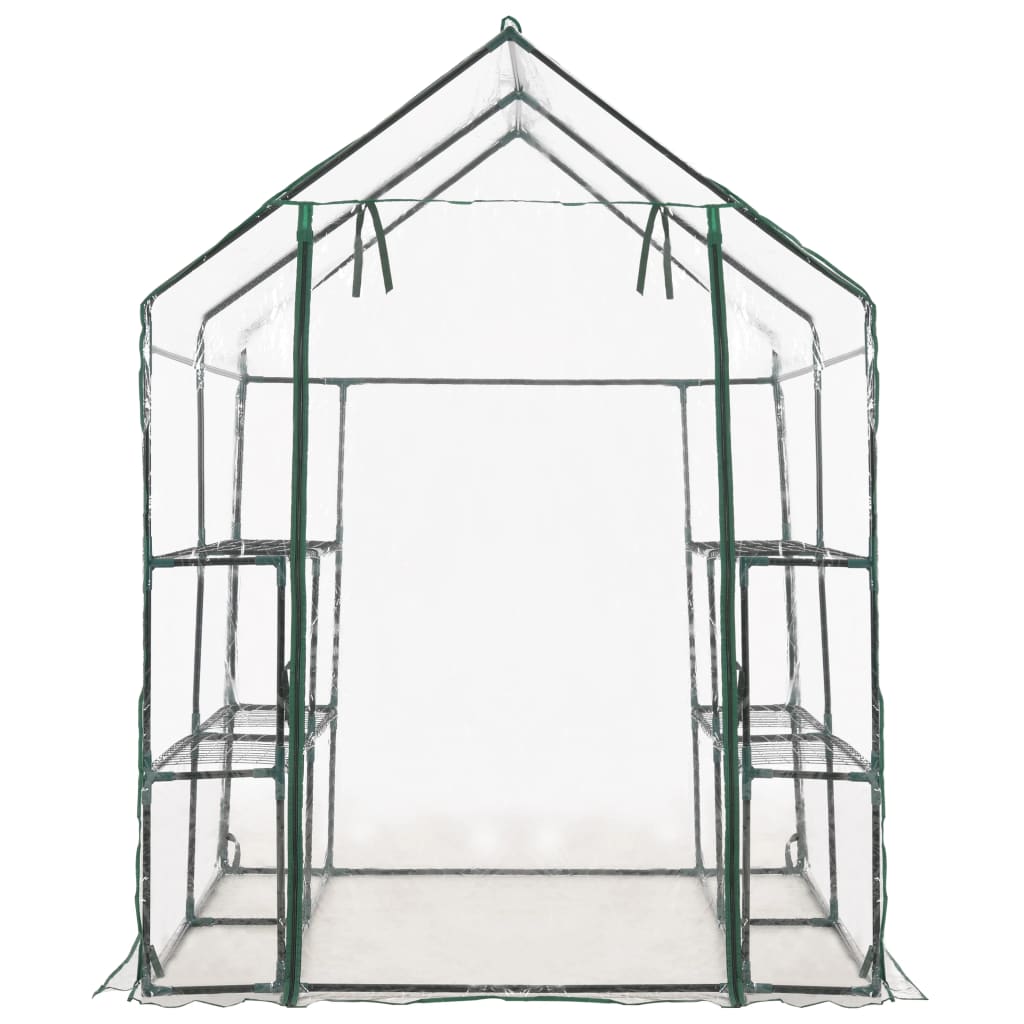 vidaXL Greenhouse with 8 Shelves 4.7'x4.7'x6.4'