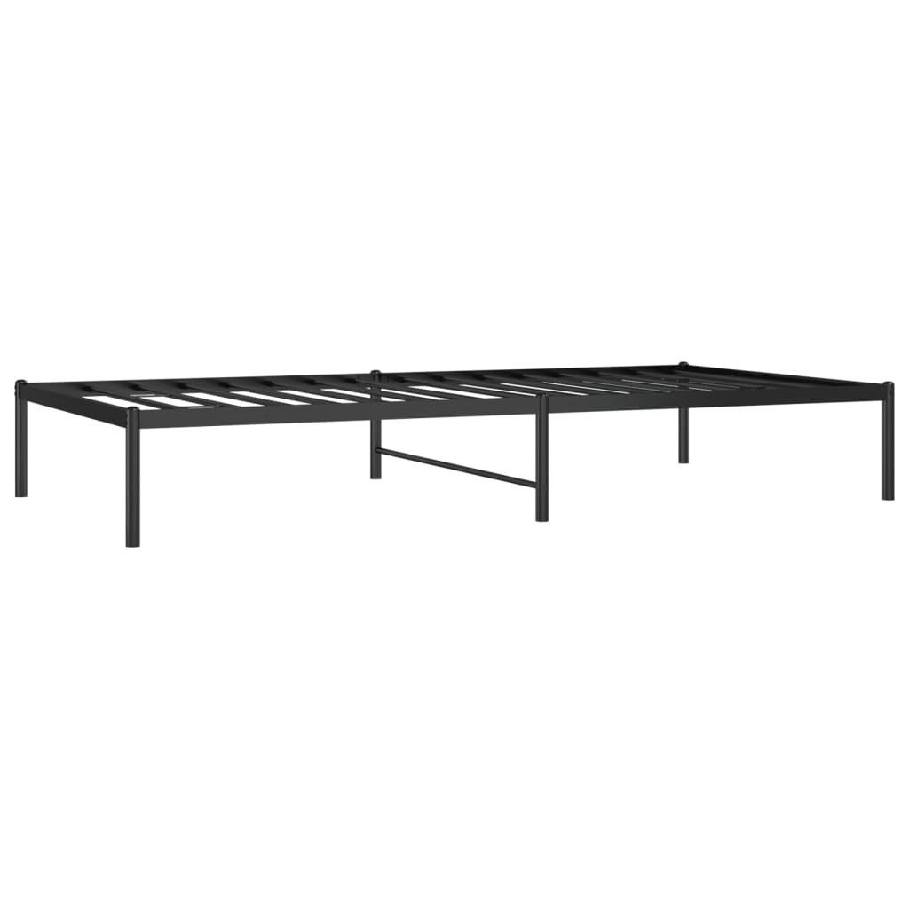 vidaXL Metal Bed Frame Black 39.4"x78.7"