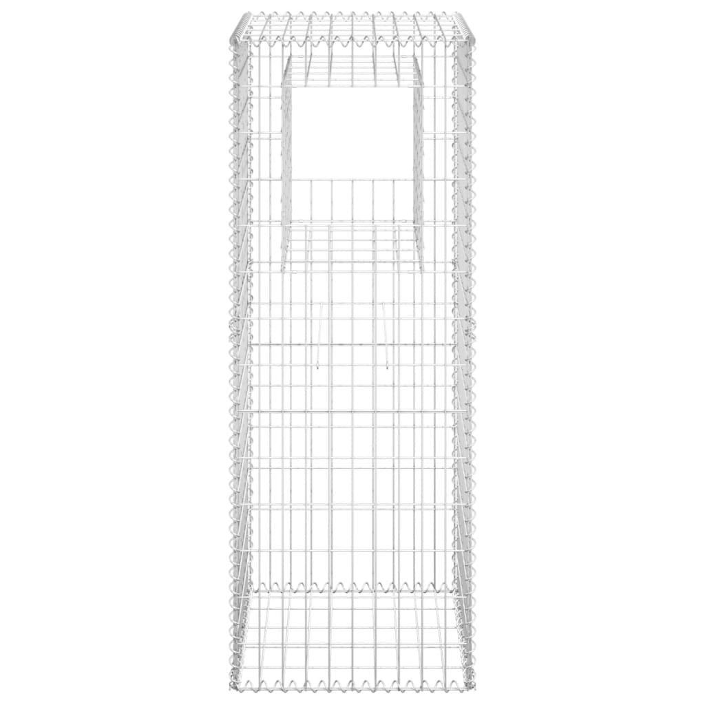 vidaXL Gabion Basket Posts 2 pcs 19.7"x19.7"x55.1" Iron