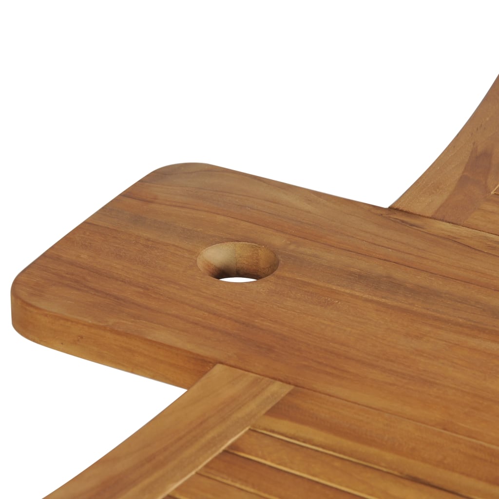 vidaXL 3 Piece Bistro Set with Folding Chairs Solid Teak Wood
