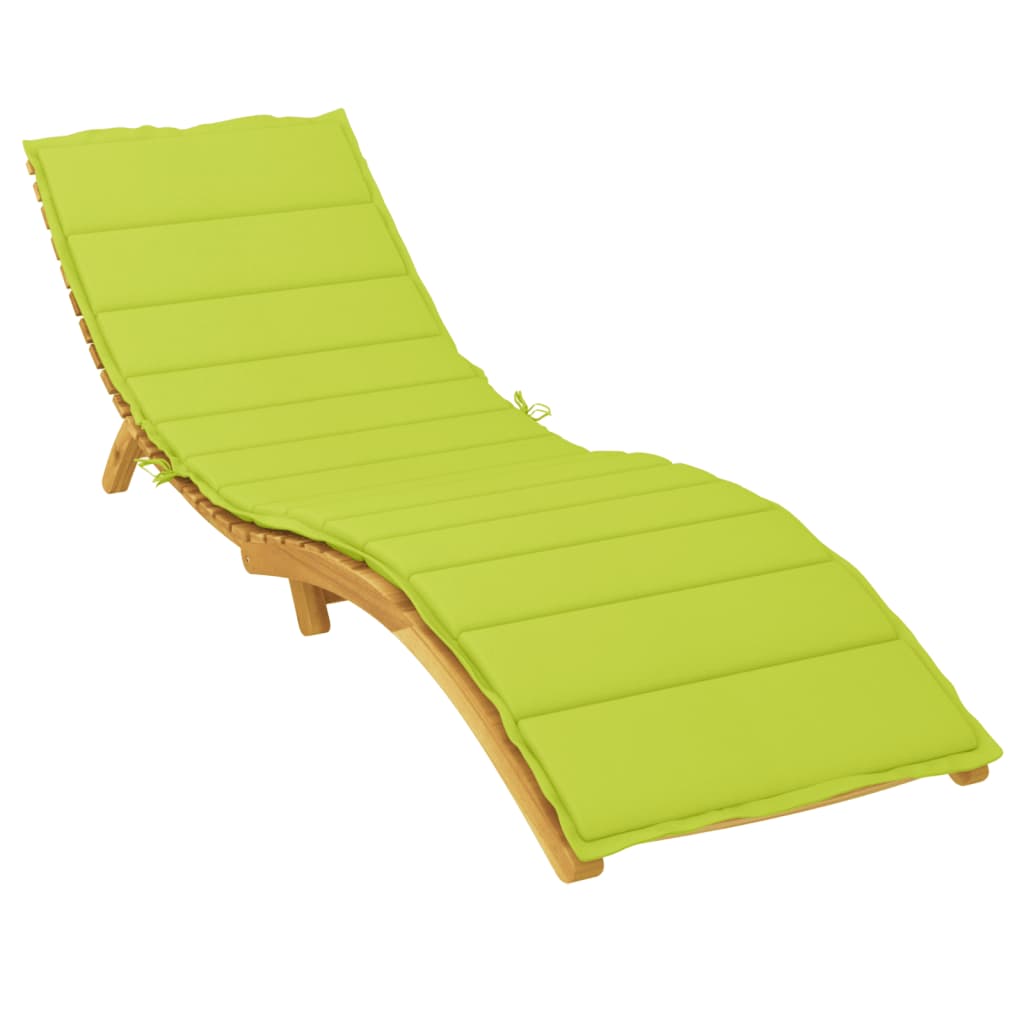 vidaXL Sun Lounger Cushion Bright Green 78.7"x27.6"x1.2" Fabric