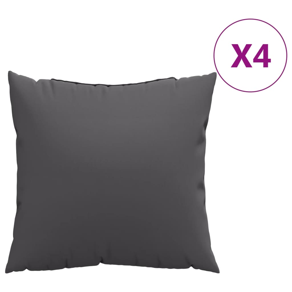 vidaXL Throw Pillows 4 pcs Anthracite 23.6"x23.6" Fabric