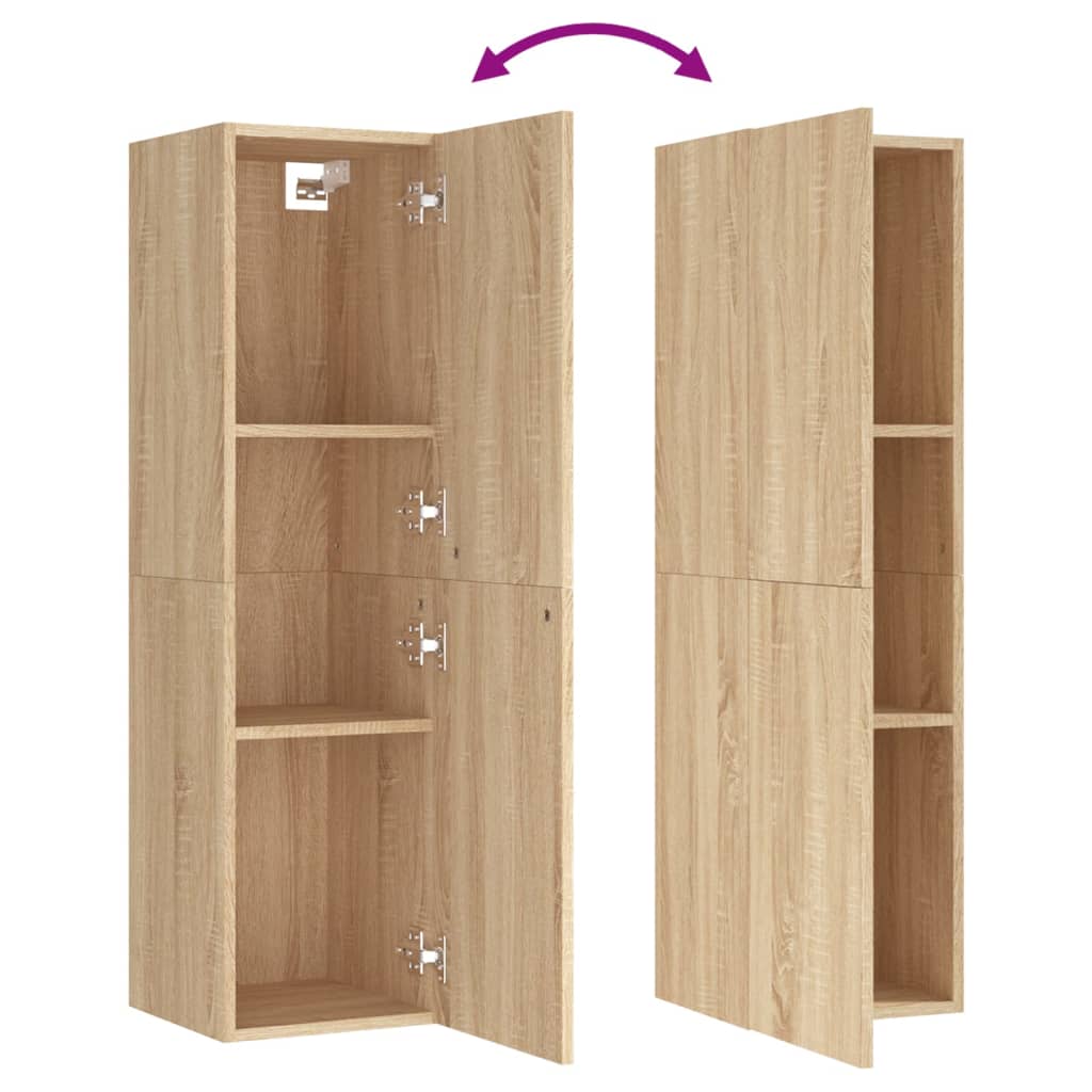 vidaXL TV Cabinets 2 pcs Sonoma Oak 12"x11.8"x43.3" Engineered Wood