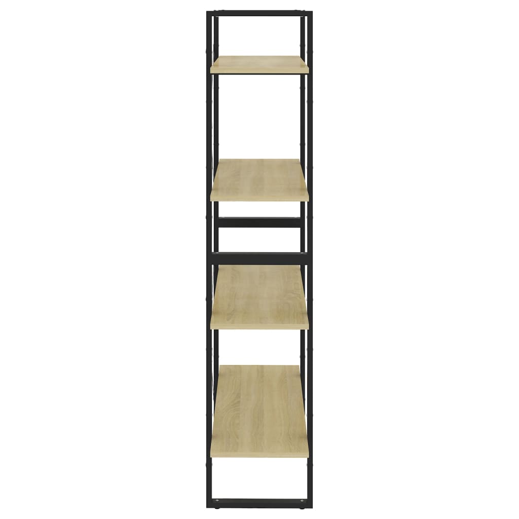 vidaXL 4-Tier Book Cabinet Sonoma Oak 31.5"x11.8"x55.1" Engineered Wood