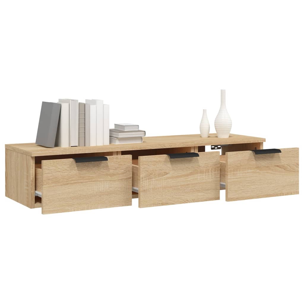 vidaXL Wall Cabinet Sonoma Oak 40.2"x11.8"x7.9" Engineered Wood