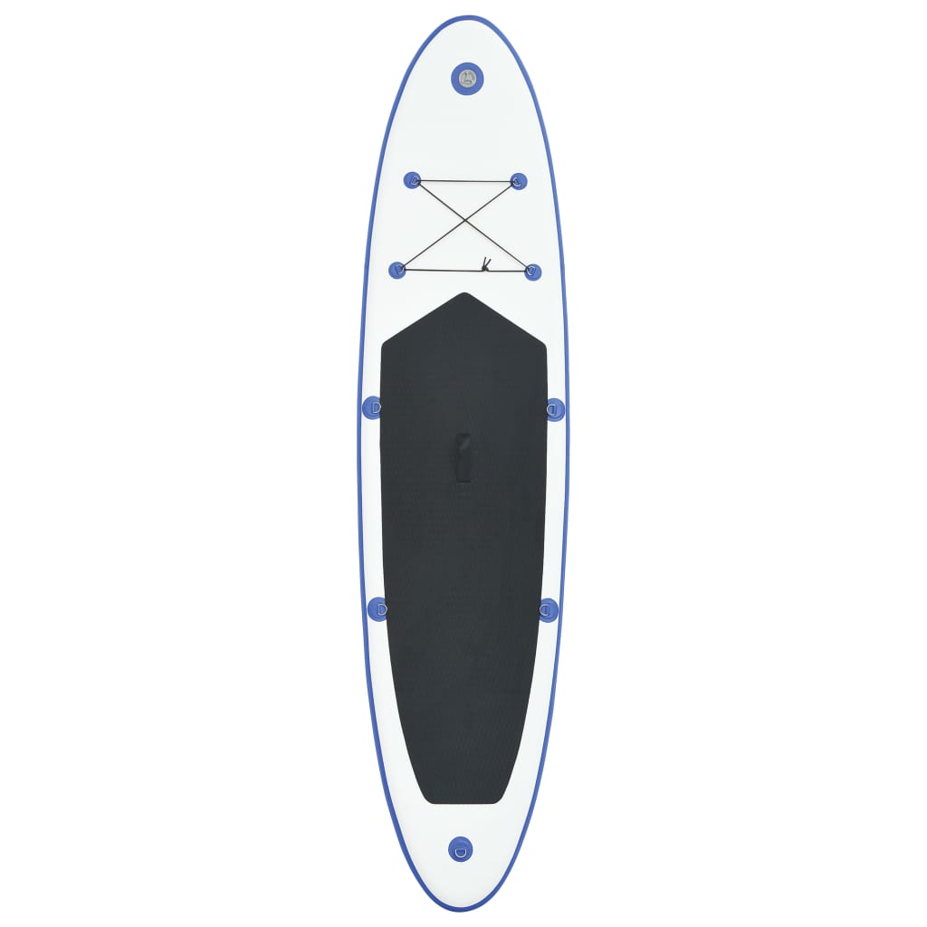 vidaXL Stand Up Paddle Board Set SUP Surfboard Inflatable Blue and White