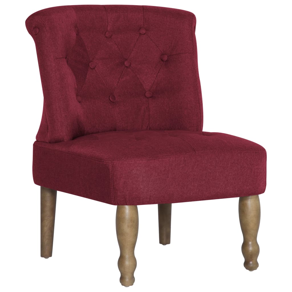 vidaXL French Chair Wine Red Fabric