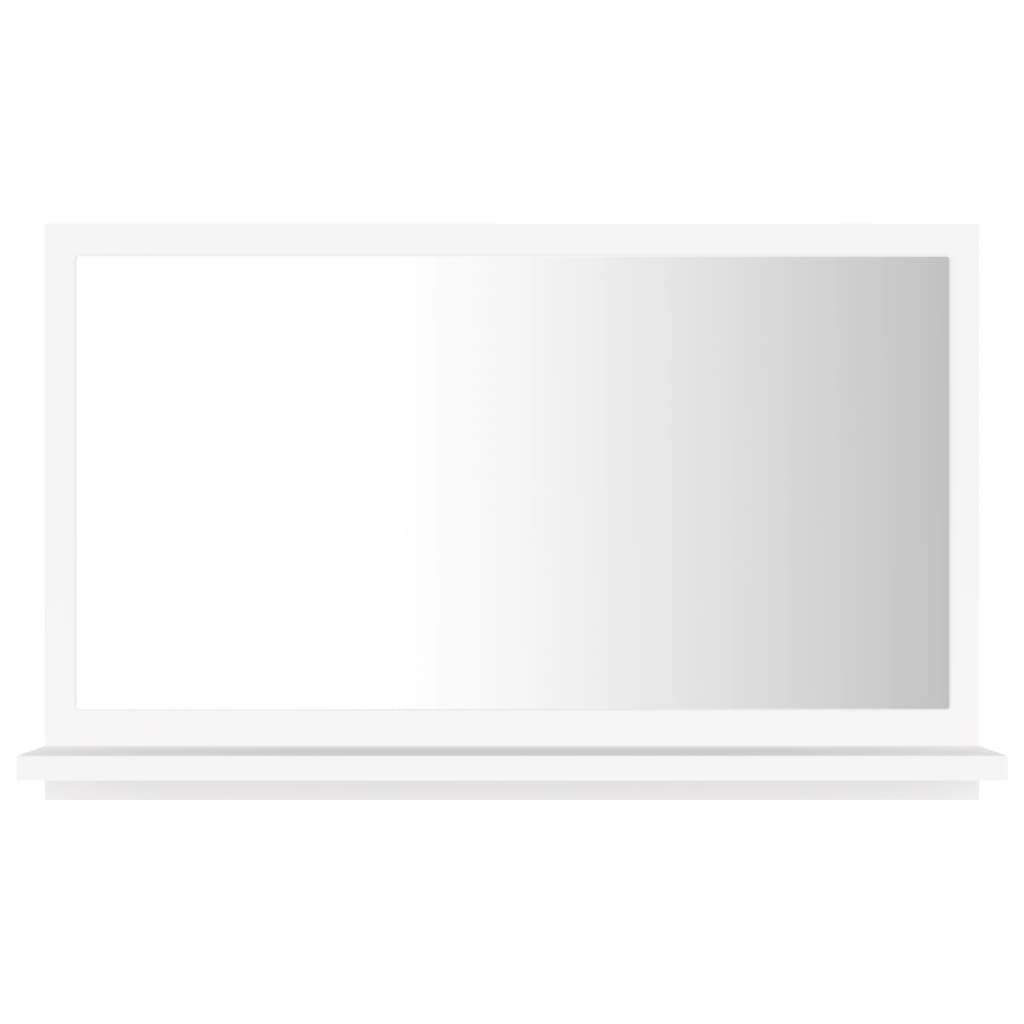 vidaXL Bathroom Mirror White 23.6"x4.1"x14.6" Engineered Wood