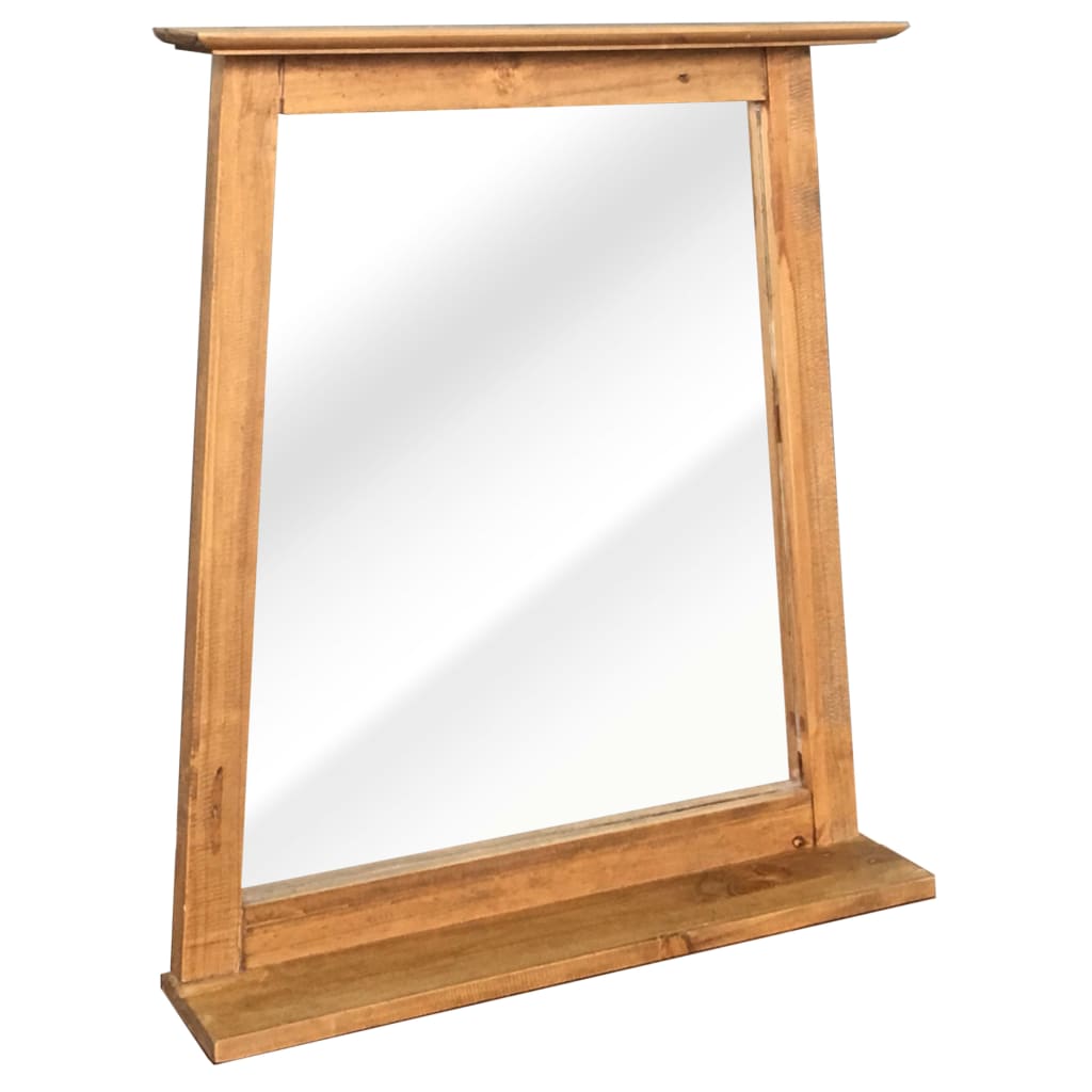 vidaXL Bathroom Mirror Solid Pinewood 27.6"x4.7"x31.1"