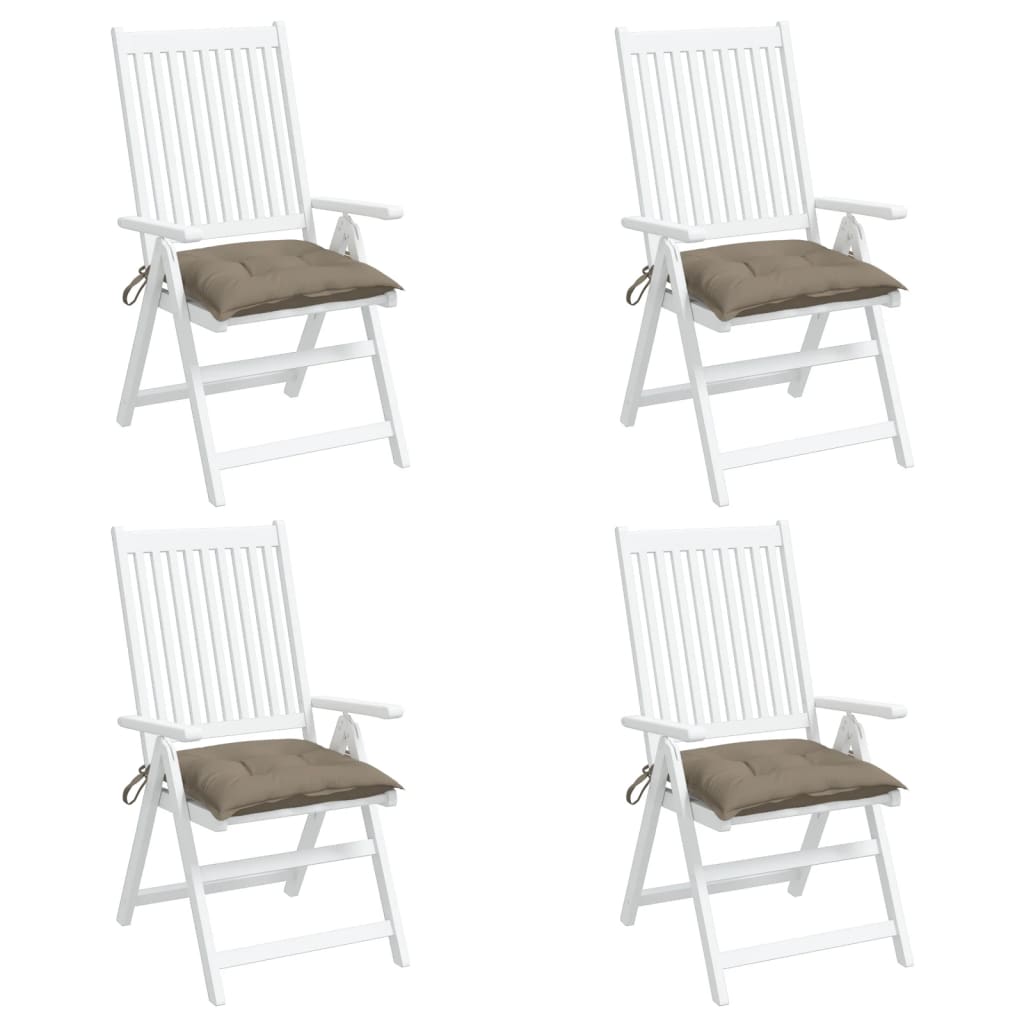 vidaXL Chair Cushions 4 pcs Taupe 19.7"x19.7"x2.8" Fabric