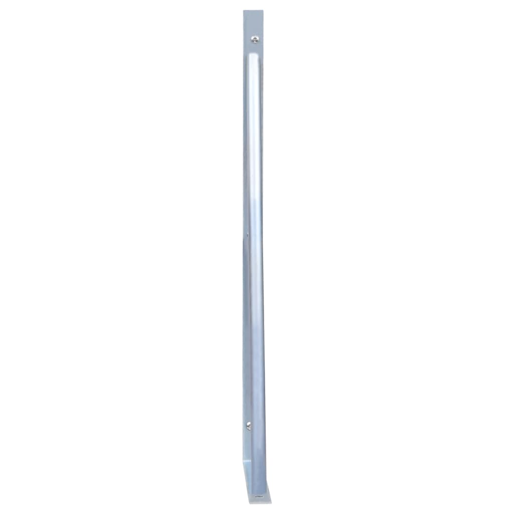 vidaXL Support Brackets for Fence Post 2 pcs Galvanized Steel