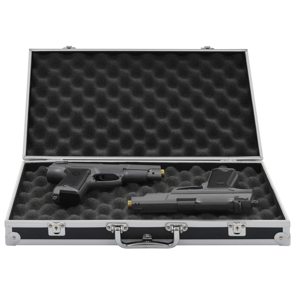 vidaXL Gun Case Aluminum ABS Black