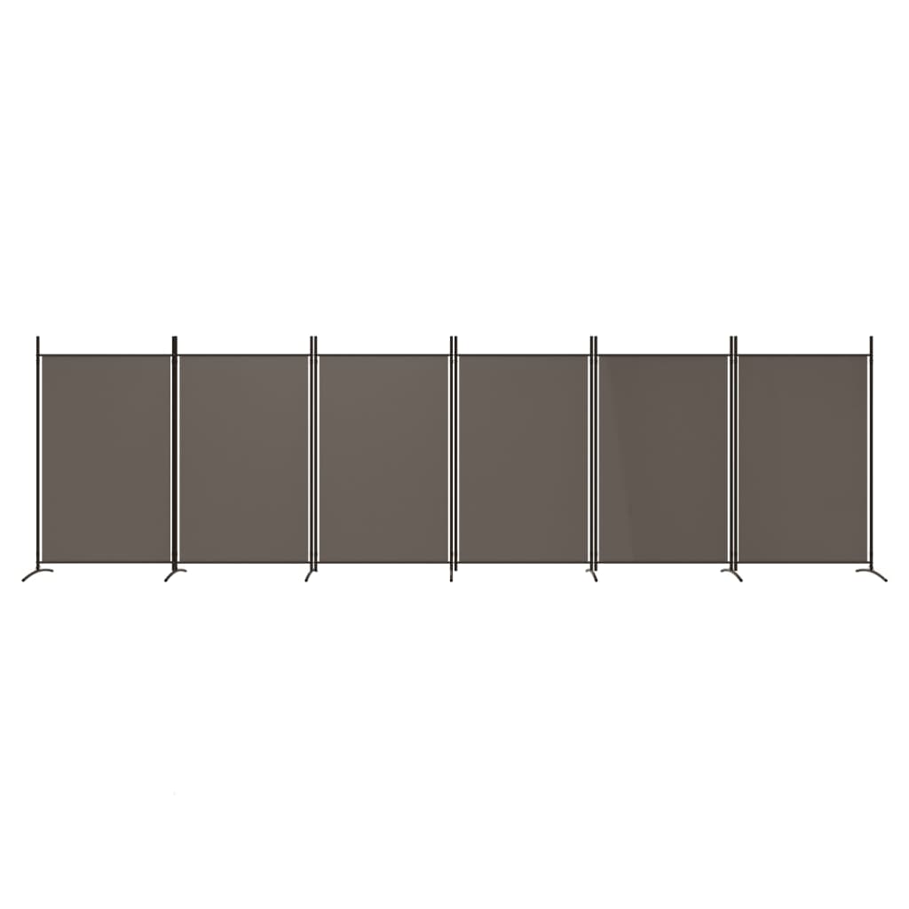 vidaXL 6-Panel Room Divider Anthracite 204.7"x70.9" Fabric