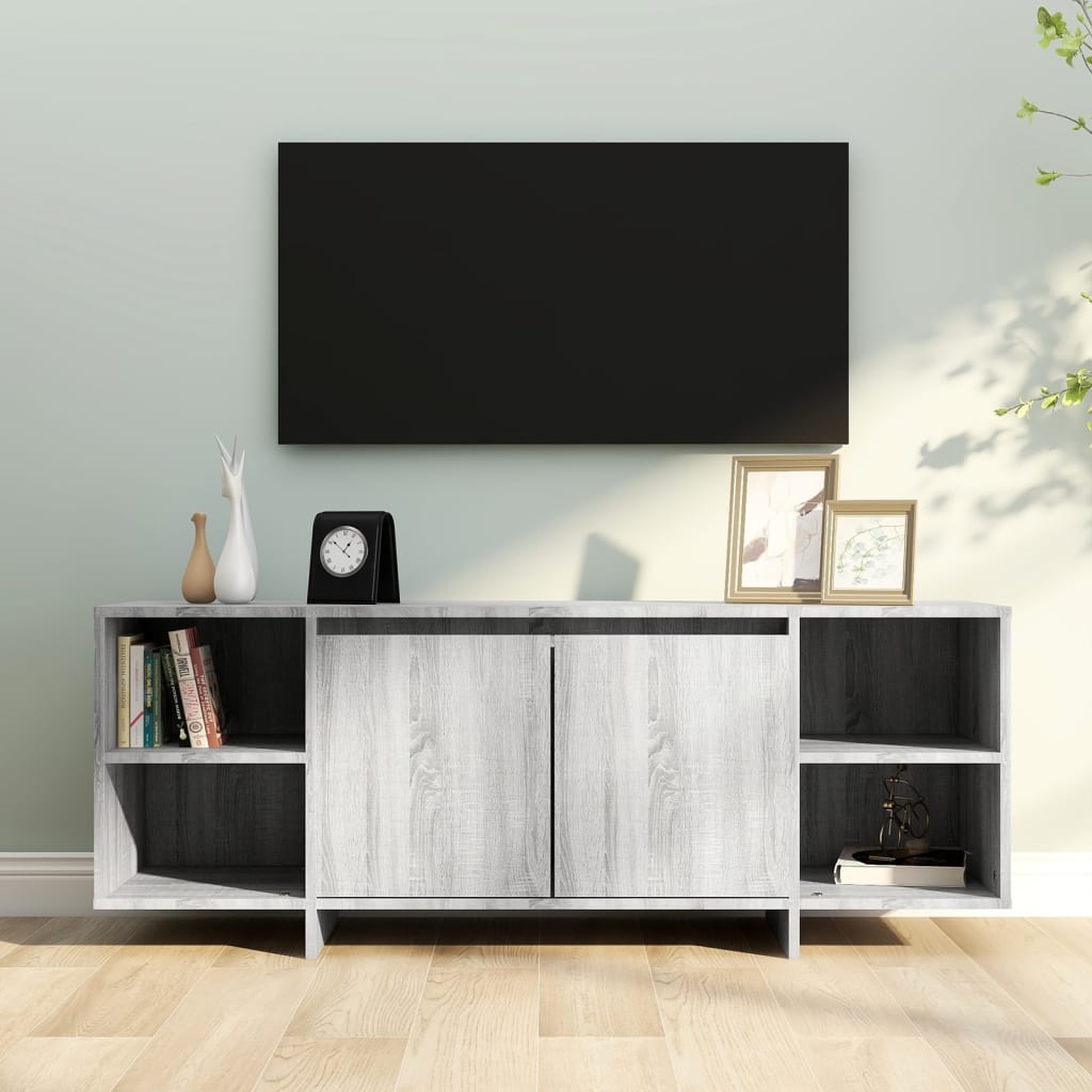 vidaXL TV Stand Gray Sonoma 51.2"x13.8"x19.7" Engineered Wood
