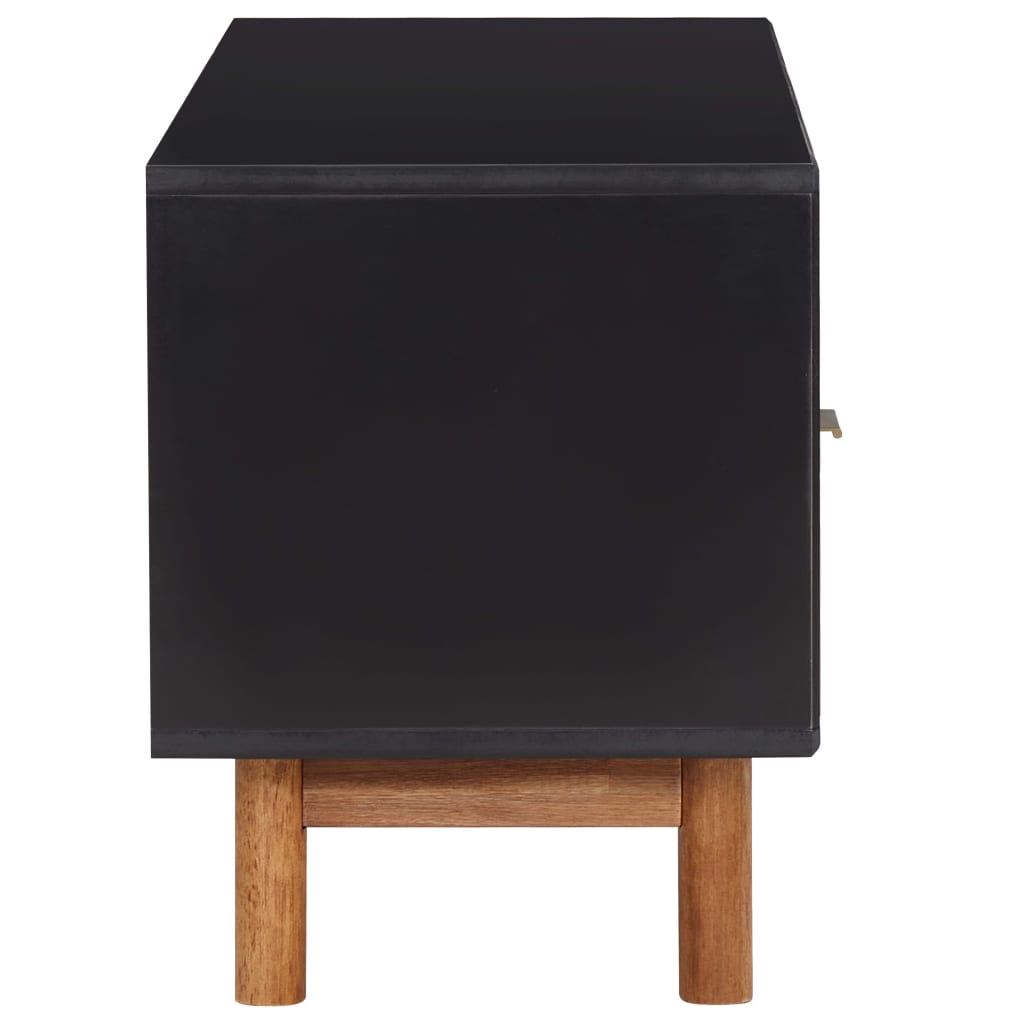 vidaXL TV Cabinet 39.4"x13.8"x17.7" Solid Acacia Wood and MDF