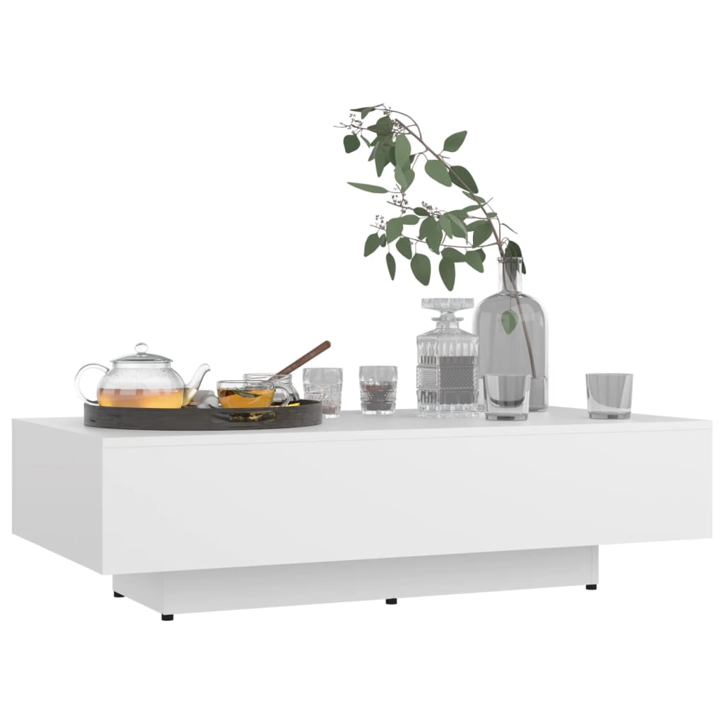 vidaXL Coffee Table White 39.4"x19.5"x12.2" Engineered Wood