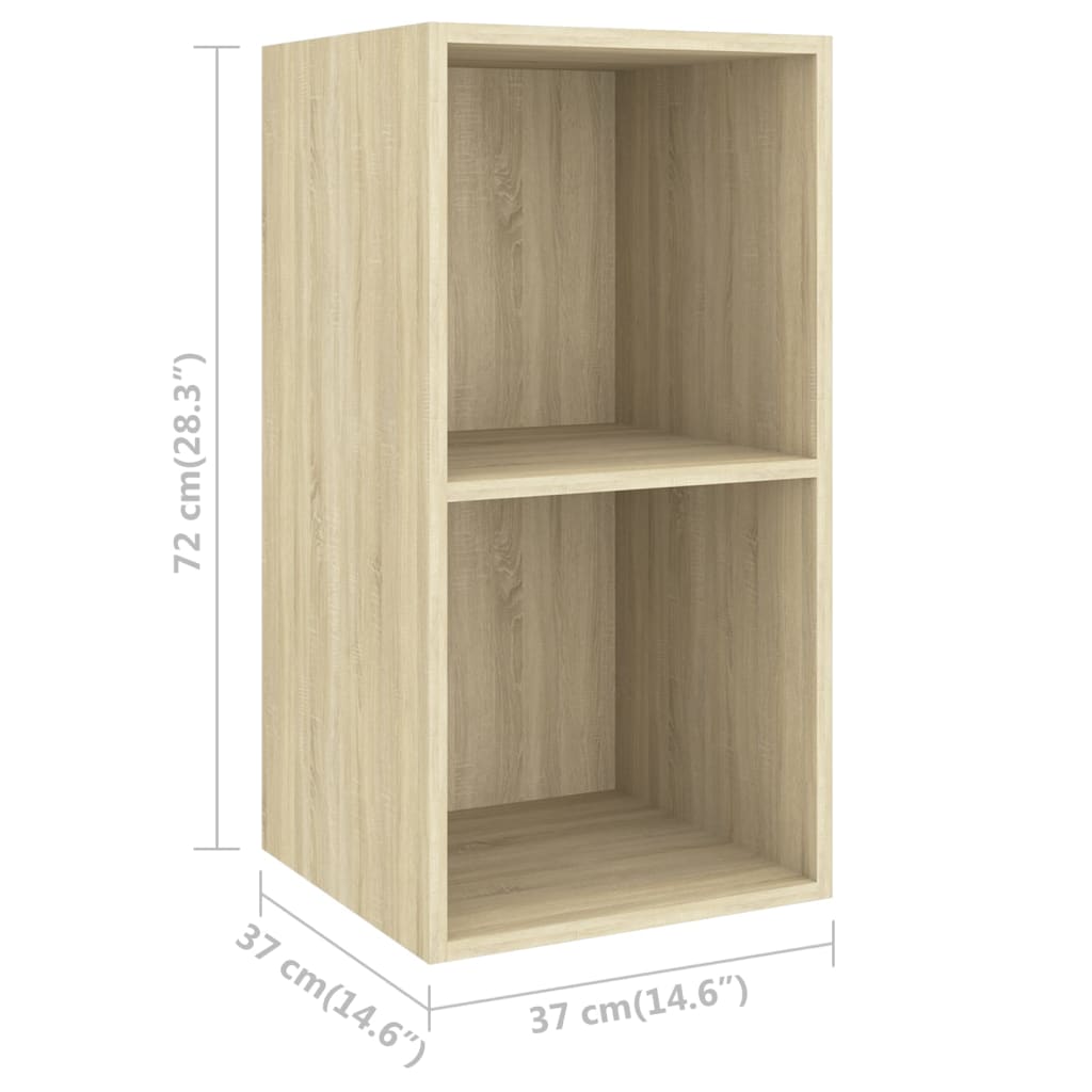 vidaXL Wall-mounted TV Cabinets 4 pcs Sonoma Oak Engineered Wood