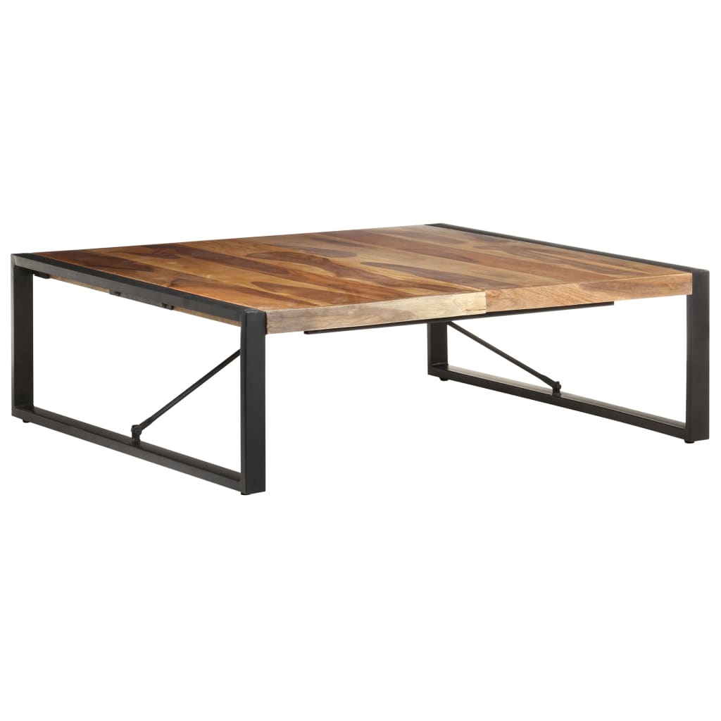 vidaXL Coffee Table 47.2"x47.2"x15.7" Solid Wood with Sheesham Finish