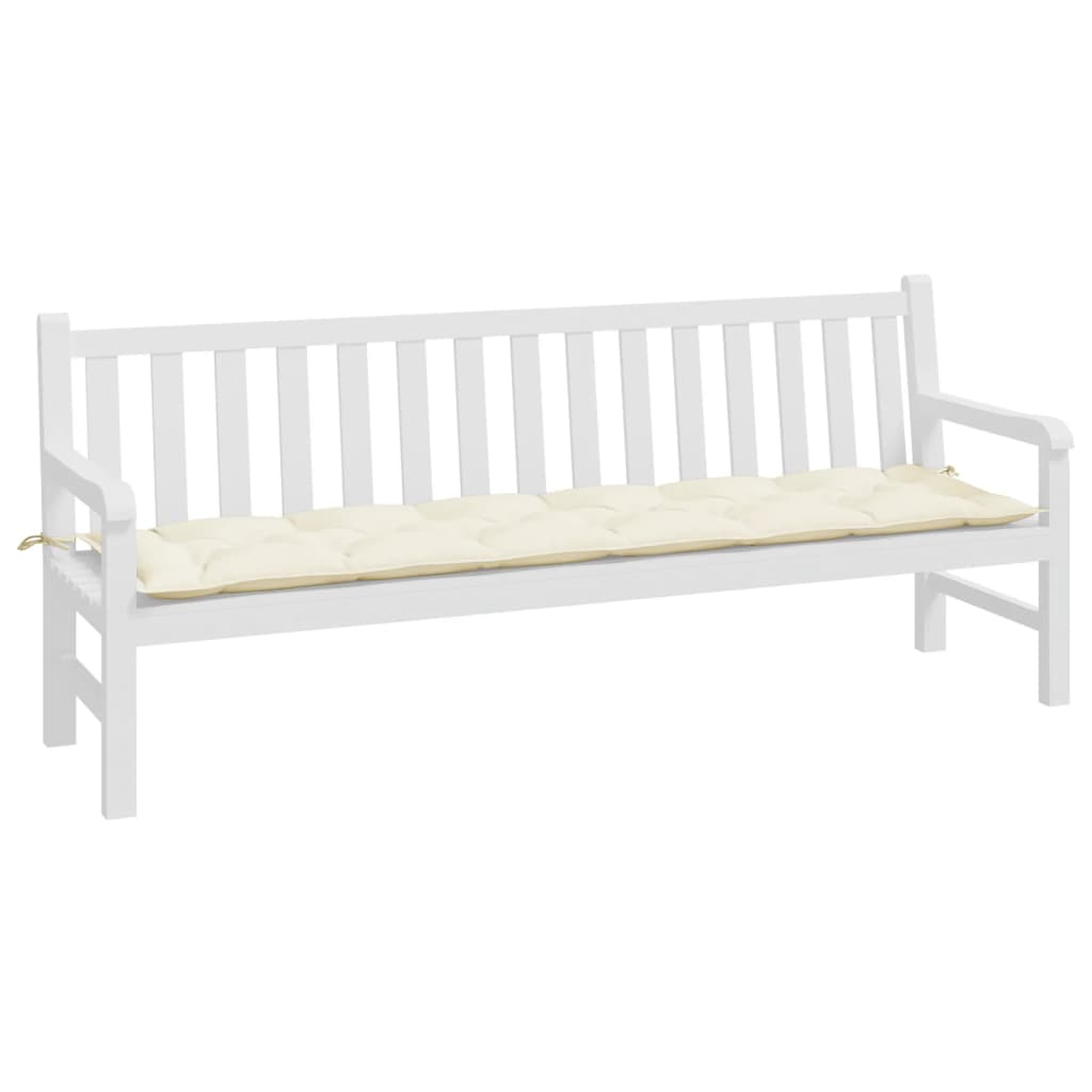 vidaXL Garden Bench Cushion Cream White 78.7"x19.7"x2.8" Fabric