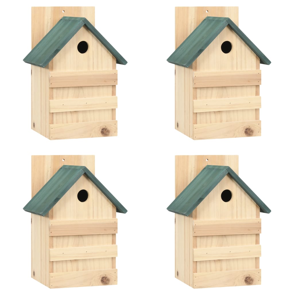 vidaXL Bird Houses 4 pcs 9.1"x7.5"x13" Firwood