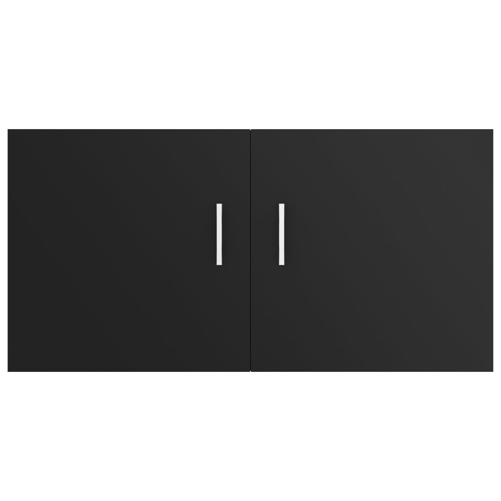 vidaXL Wall Mounted Cabinet Black 31.5"x15.4"x15.7" Chipboard