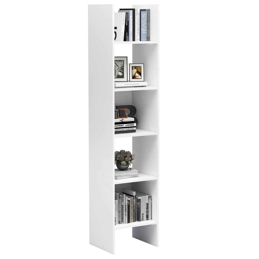 vidaXL Book Cabinet White 15.7"x13.8"x70.9" Chipboard