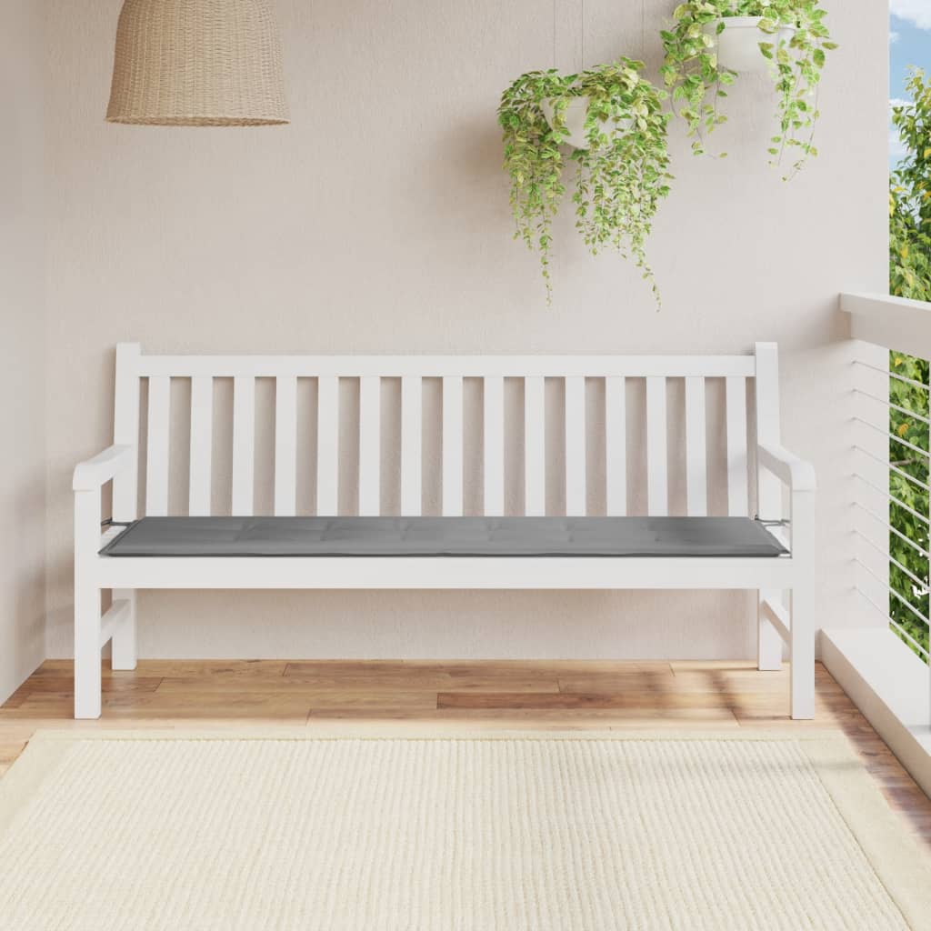 vidaXL Garden Bench Cushion Gray 70.9"x19.7"x1.2" Oxford Fabric