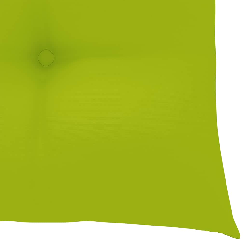 vidaXL Patio Chairs 8 pcs with Bright Green Cushions Solid Teak Wood