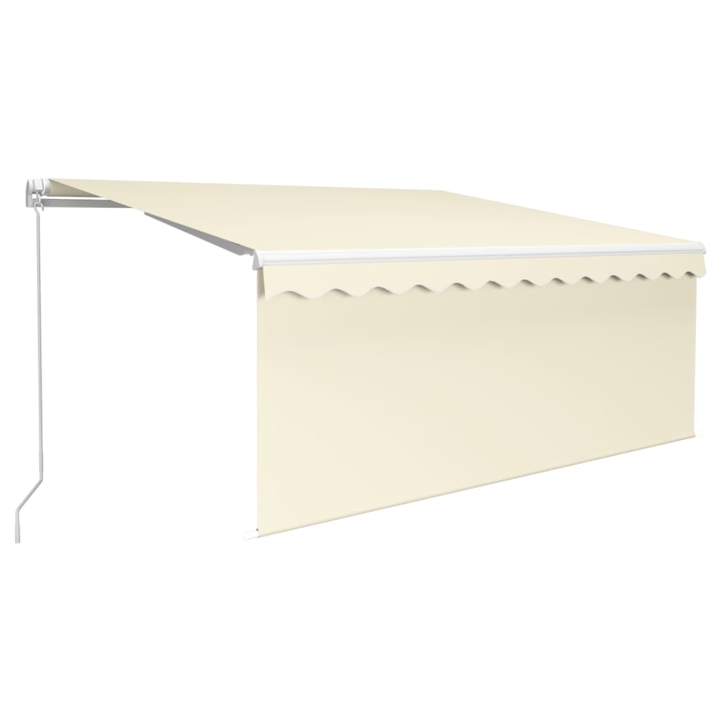 vidaXL Manual Retractable Awning with Blind 9.8'x8.2' Cream
