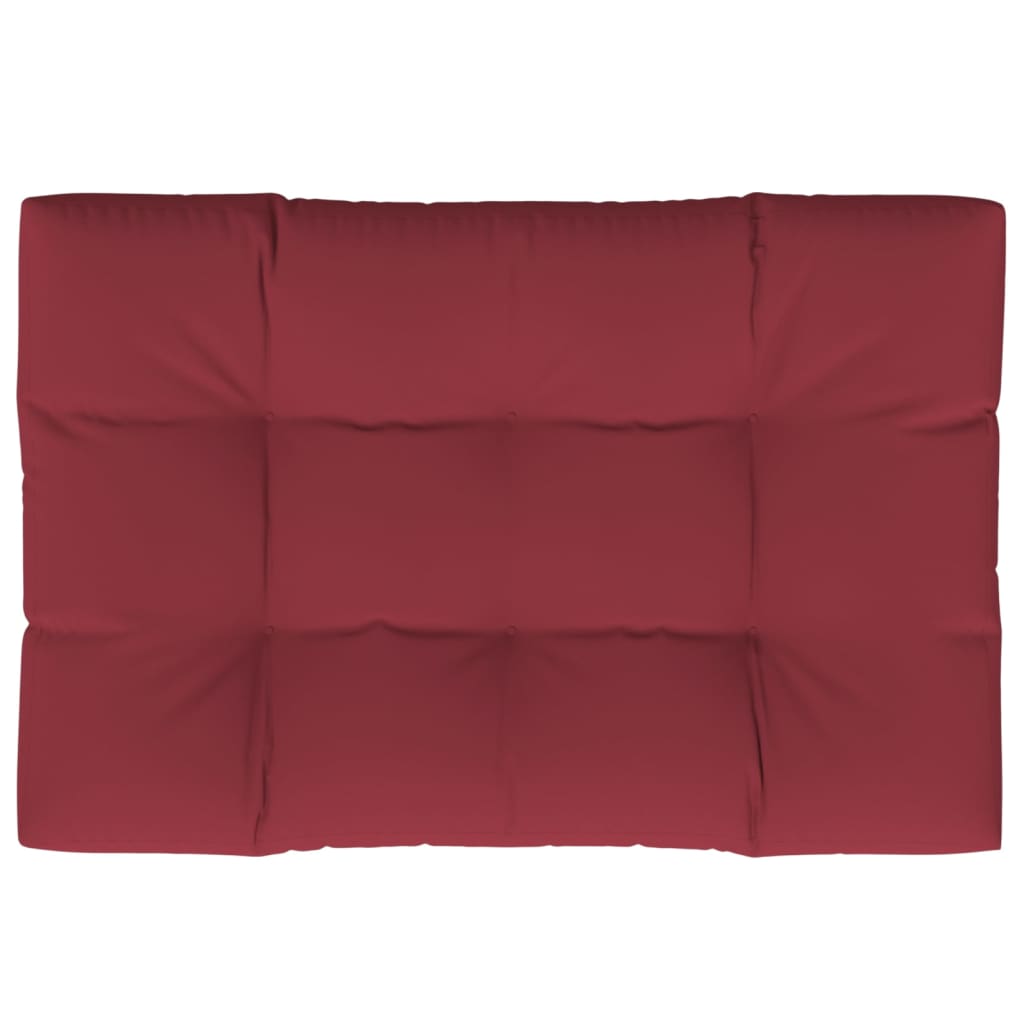 vidaXL Pallet Cushion Wine Red 47.2"x31.5"x4.7" Fabric