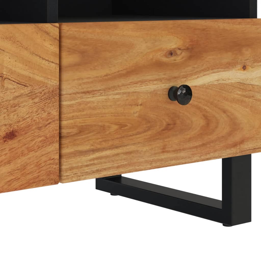 vidaXL TV Stand 27.6"x13"x18.1" Solid Wood Acacia