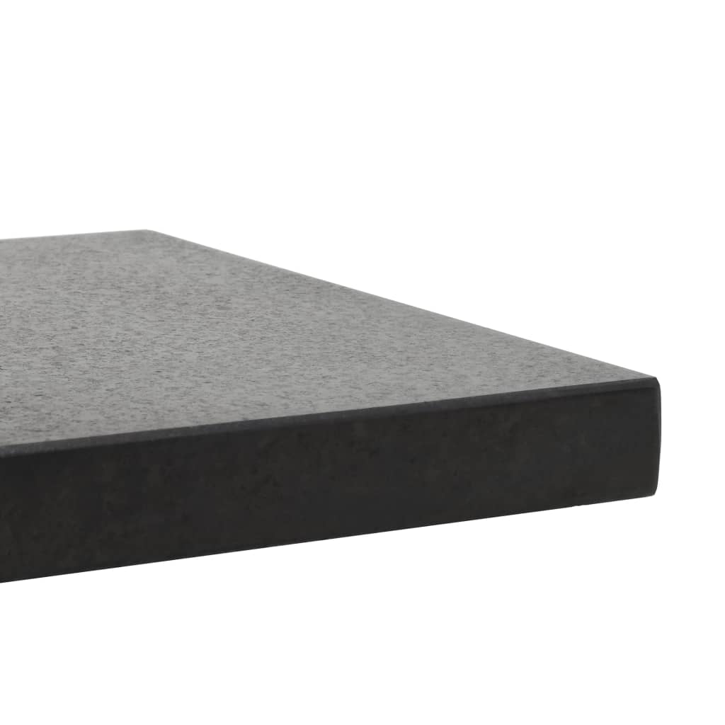 vidaXL Parasol Base Granite 62.8 lb Square Black