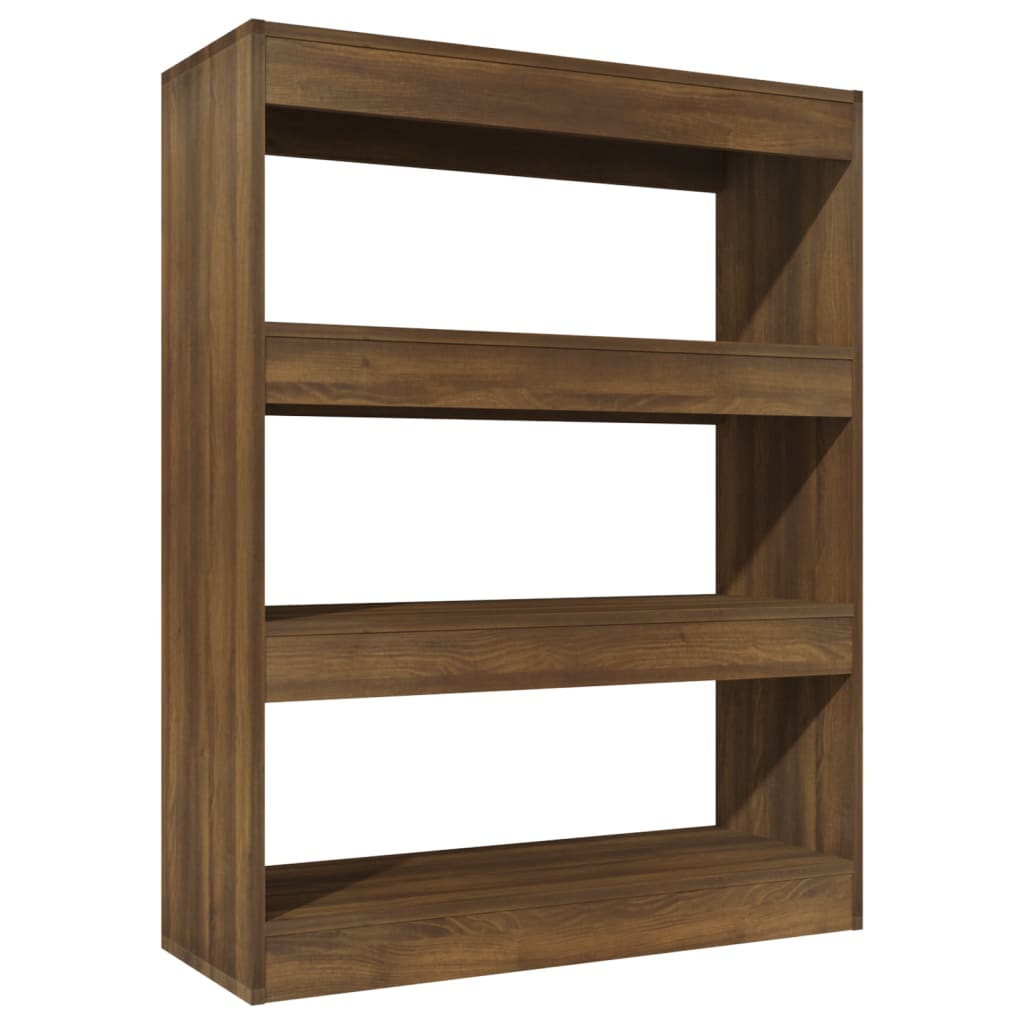 vidaXL Book Cabinet/Room Divider Brown Oak 31.5"x11.8"x40.6" Engineered wood