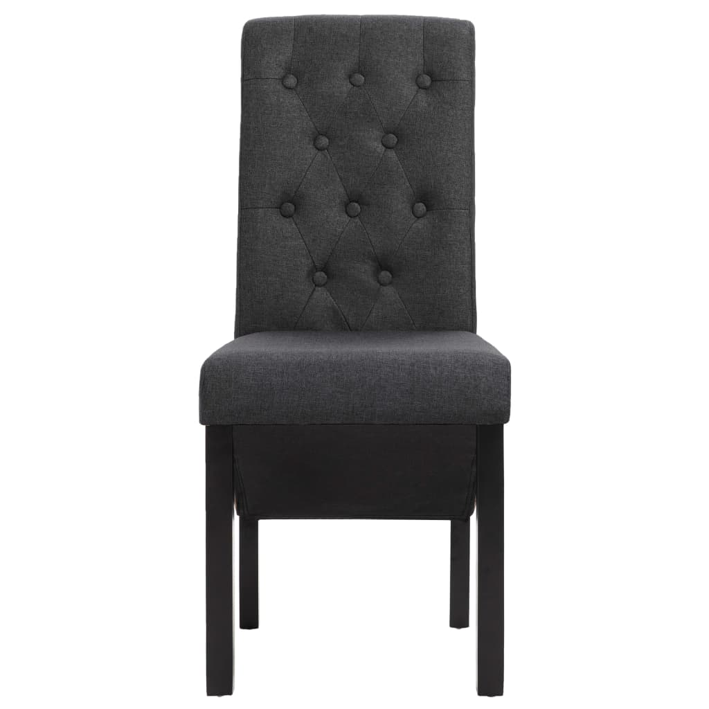 vidaXL Dining Chairs 4 pcs Dark Gray Fabric