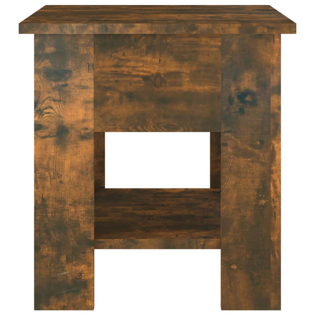 vidaXL Coffee Table Smoked Oak 15.7"x15.7"x16.5" Engineered Wood